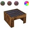 Kavos staliukas su Infinity LED lemputėmis, dūminis, 50x50x30cm