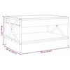 Kavos staliukas su Infinity LED lemputėmis, dūminis, 70x50x38cm