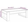 Kavos staliukas su Infinity LED lemputėmis, pilkas, 90x53x30cm