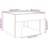 Kavos staliukas su Infinity LED lemputėmis, ąžuolo, 50x50x30cm