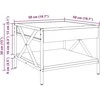 Kavos staliukas su Infinity LED lemputėmis, dūminis, 50x50x38cm