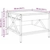Kavos staliukas su Infinity LED lemputėmis, ąžuolo, 50x50x38cm