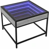 Kavos staliukas su Infinity LED lemputėmis, pilkas, 50x50x41cm