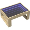Kavos staliukas su Infinity LED lemputėmis, ąžuolo, 70x53x30cm
