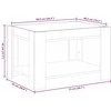 Kavos staliukas su LED, betono, 73x53x45cm, apdirbta mediena