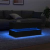 Kavos staliukas su LED lemputėmis, juodo ąžuolo spalvos, 90x50x40 cm