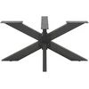 Kavos staliuko koja, voro formos, antracito spalvos, 98x58x(42-43) cm, plienas