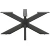Kavos staliuko koja, voro formos, antracito spalvos, 98x58x(42-43) cm, plienas