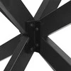 Kavos staliuko koja, voro formos, antracito spalvos, 98x58x(42-43) cm, plienas