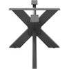 Kavos staliuko koja, voro formos, antracito spalvos, 98x58x(42-43) cm, plienas