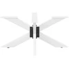 Kavos staliuko koja, voro formos, balta, 98x58x(42-43) cm, plienas
