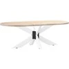 Kavos staliuko koja, voro formos, balta, 98x58x(42-43) cm, plienas