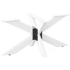Kavos staliuko koja, voro formos, balta, 98x58x(42-43) cm, plienas