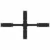 Kavos staliuko koja, voro formos, juoda, 98x58x(42-43) cm, plienas