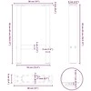 Kavos staliuko kojelės, 2 vnt., 38x(42-43) cm, natūralus plienas