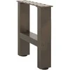 Kavos staliuko kojelės, 2 vnt., 40 x (30-31) cm, natūralus plienas