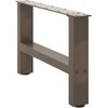 Kavos staliuko kojelės, 2 vnt., 50x(30-31) cm, natūralus plienas