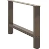 Kavos staliuko kojelės, 2 vnt., 70x(42-43) cm, natūralus plienas