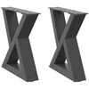 Kavos staliuko kojos, 2 vnt., antracito spalvos, 40x(30-31,3) cm, plienas
