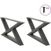 Kavos staliuko kojos, 2 vnt., antracito spalvos, 70x(30-31,3) cm, plienas