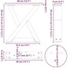 Kavos staliuko kojos, 2 vnt., antracito spalvos, 40x(30-31,3) cm, plienas