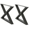 Kavos staliuko kojos, 2 vnt., antracito spalvos, 70x(42-43,3) cm, plienas