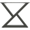 Kavos staliuko kojos, 2 vnt., antracito spalvos, 50x(42-43,3) cm, plienas