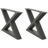 Kavos staliuko kojos, 2 vnt., antracito spalvos, 50x(30-31,3) cm, plienas