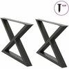 Kavos staliuko kojos, 2 vnt., antracito spalvos, 70x(42-43,3) cm, plienas