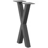 Kavos staliuko kojelės, 2 vnt., antracito spalvos, 28x(42-43) cm, plienas