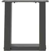 Kavos staliuko kojelės, 2 vnt., antracito spalvos, 30x(30-31) cm, plienas