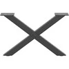 Kavos staliuko kojelės, 2 vnt., antracito spalvos, 50x(30-31) cm, plienas