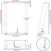 Kavos staliuko kojelės, 2 vnt., antracito spalvos, 38x(42-43) cm, plienas