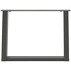 Kavos staliuko kojelės, 2 vnt., antracito spalvos, 60x(42-43) cm, plienas