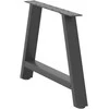 Kavos staliuko kojelės, 2 vnt., antracito spalvos, 70x(42-43) cm, plienas