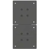 Kavos staliuko kojelės, 2 vnt., antracito spalvos, 28x(42-43) cm, plienas
