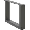 Kavos staliuko kojelės, 2 vnt., antracito spalvos, 50x(30-31) cm, plienas