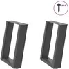 Kavos staliuko kojelės, 2 vnt., antracito spalvos, 38x(42-43) cm, plienas
