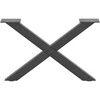 Kavos staliuko kojelės, 2 vnt., antracito spalvos, 60x(30-31) cm, plienas
