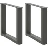 Kavos staliuko kojelės, U formos, 2 vnt., 50x(42-43)cm