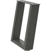Kavos staliuko kojelės, 2 vnt., antracito spalvos, 38x(42-43) cm, plienas