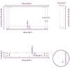 Kavos staliuko kojelės, 2 vnt., baltos, 70x(30-31) cm, plienas, U formos