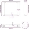 Kavos staliuko kojelės, 2 vnt., baltos, 30x(30-31) cm, plienas, U formos