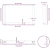 Kavos staliuko kojelės, 2 vnt., baltos, 70x(42-43) cm, plienas, U formos