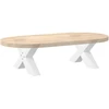 Kavos staliuko kojelės, 2 vnt., baltos, 60x(30-31) cm, plienas, X formos