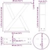 Kavos staliuko kojelės, 2 vnt., baltos, 40x(30-31,3) cm, plienas