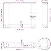 Kavos staliuko kojelės, 2 vnt., baltos, 40x(30-31) cm, plienas, U formos