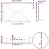 Kavos staliuko kojelės, 2 vnt., baltos, 50x(30-31,3) cm, plienas