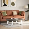 Kavos staliuko kojelės, 2 vnt., baltos, 60x(30-31) cm, plienas, U formos