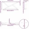 Kavos staliuko kojelės, 2 vnt., baltos, 70x(30-31,3) cm, plienas